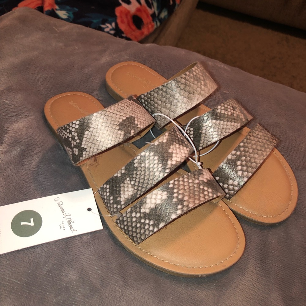 Snake print sandals